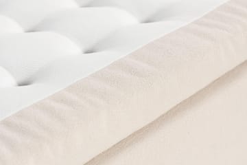 Oslo Lyx Sängpaket Boucle 140x200 Djuphäftad gavel - Ljusbeige - Products - Möbler - Säng - Kontinentalsäng