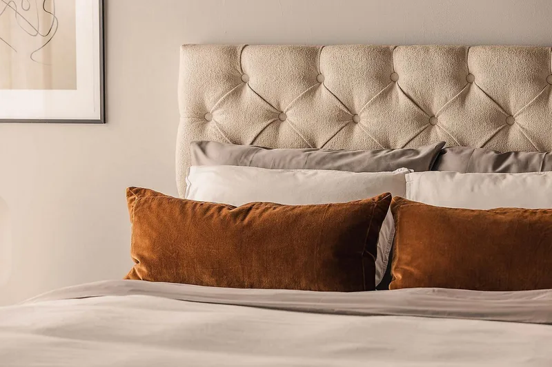 Oslo Lyx Sängpaket Kontinentalsäng 140x200 cm - Beige - Products - Möbler - Säng - Kontinentalsäng