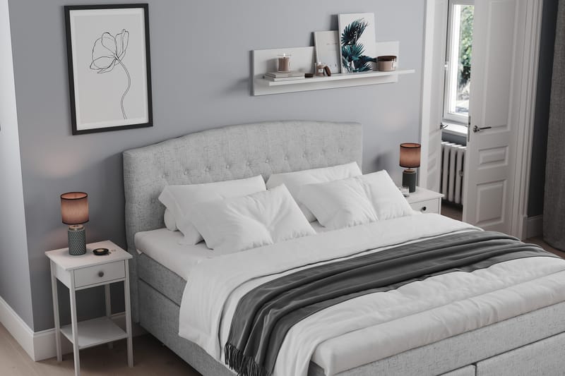 Belda Sänggavel 180 cm Svängd - Ljusgrå - Products - Möbler - Säng - Sängtillbehör & sänggavel - Sänggavel