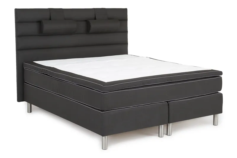 Queen Sänggavel 190 cm Djuphäftad Linjerad - Svart - Products - Möbler - Säng - Sängtillbehör & sänggavel - Sänggavel