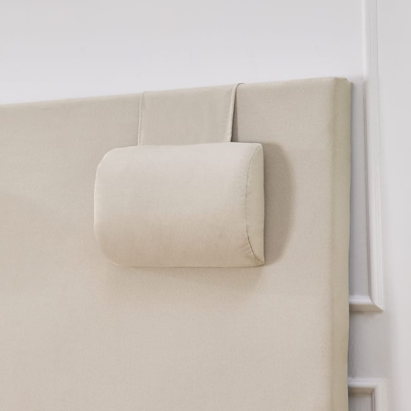 Sänggavel med nackkuddar 160 x 125 cm - Beige, Beige