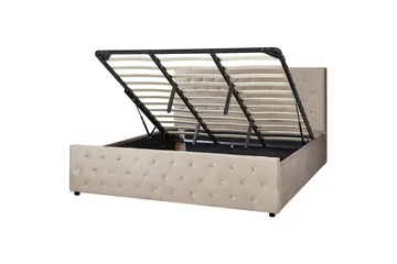 Saleux Sängram 180x200 cm - Taupe - Products - Möbler - Säng - Säng med förvaring