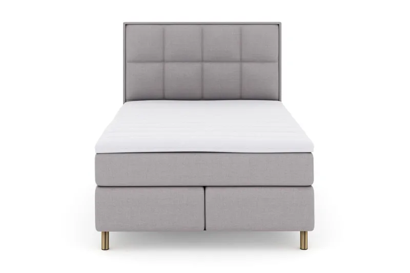 Select No 3 Komplett Sängpaket 140x200 Fast/Medium, Ljusgrå/Koppar