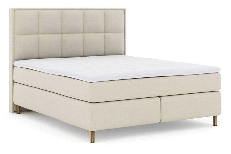 Select No 3 Komplett Sängpaket 210x210 Fast/Medium - Beige/Koppar - Products - Möbler - Säng - Kontinentalsäng