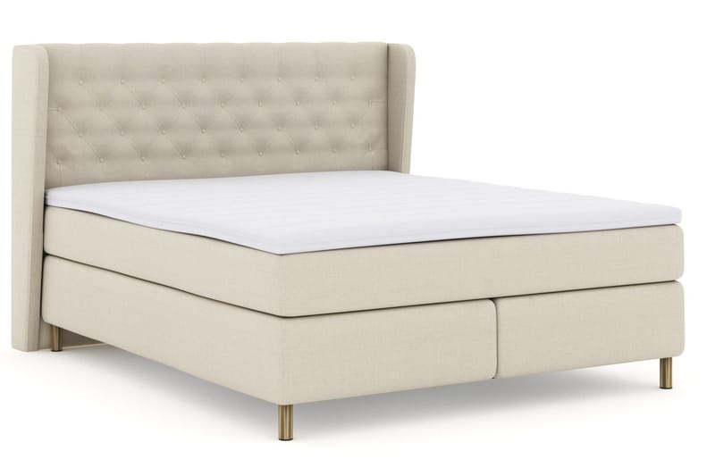 Select No 3 Komplett Sängpaket 210x210 Fast/Medium - Beige/Koppar - Products - Möbler - Säng - Kontinentalsäng