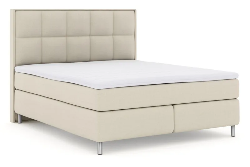 Select No 3 Komplett Sängpaket 210x210 Fast/Medium - Beige/Metall - Products - Möbler - Säng - Kontinentalsäng