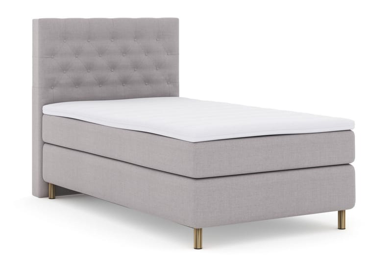 Select No 3 Kontinentalsäng 120x200 Fast - Ljusgrå/Koppar - Products - Möbler - Säng - Enkelsäng