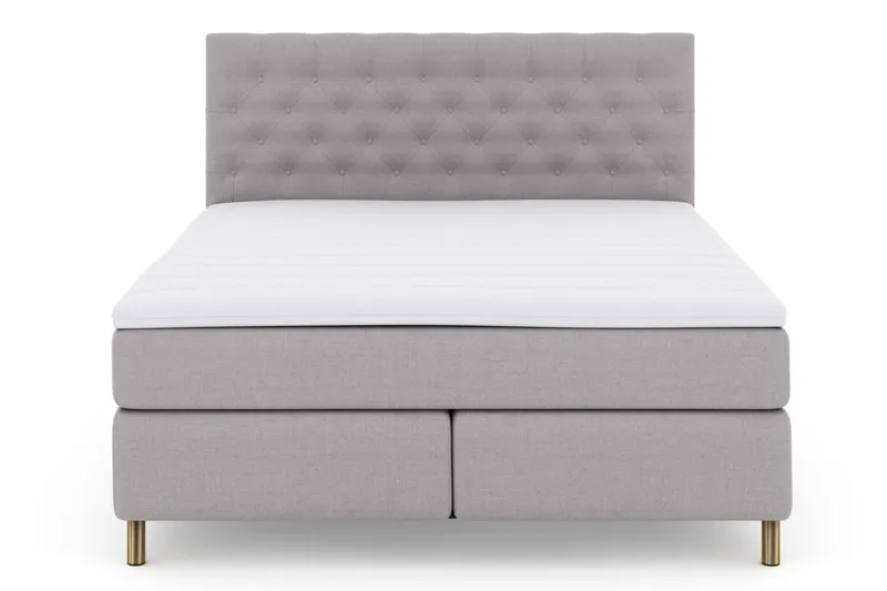 Select No 3 Kontinentalsäng 160x200 Fast, Ljusgrå/Koppar