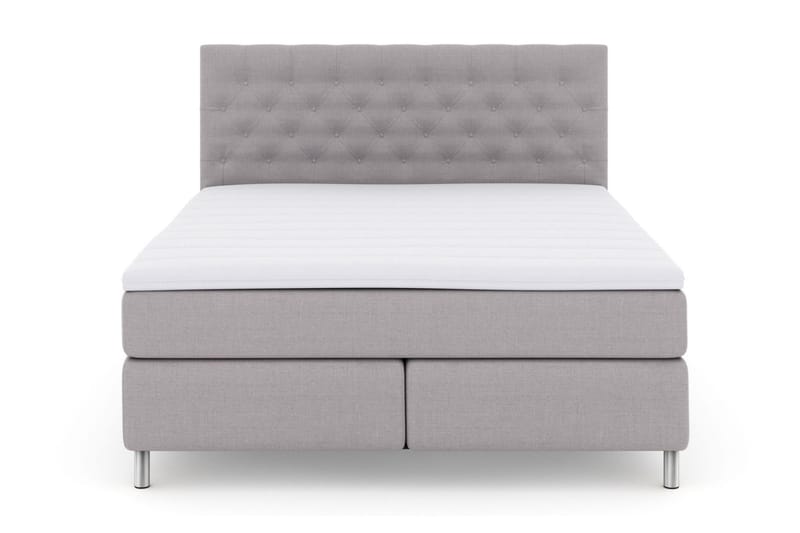 Select No 3 Kontinentalsäng 210x210 Fast, Ljusgrå/Metall