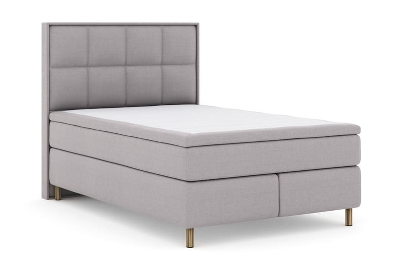 Select No 4 Komplett Sängpaket 140x200 Fast/Medium - Ljusgrå/Koppar - Products - Möbler - Säng - Kontinentalsäng