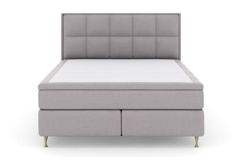 Select No 4 Komplett Sängpaket 160x200 Fast, Ljusgrå/Guld