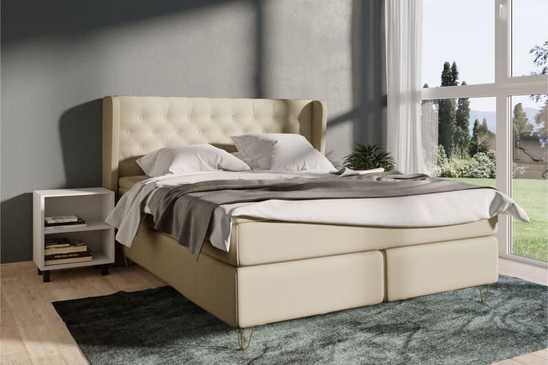 Select No 4 Komplett Sängpaket 180x200 Fast - Beige/Silver - Products - Möbler - Säng - Kontinentalsäng