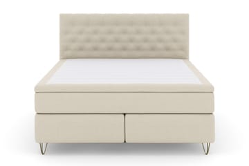 Select No 4 Kontinentalsäng 180x200 Fast - Beige/Metall V-Form - Products - Möbler - Säng - Kontinentalsäng