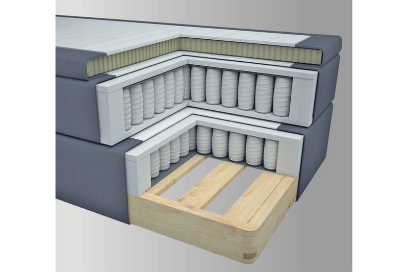 Select No 4 Kontinentalsäng 210x210 Fast - Ljusgrå/Metall - Products - Möbler - Säng - Kontinentalsäng