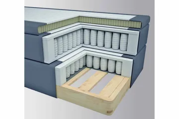 Select No 4 Kontinentalsäng 210x210 Fast - Ljusgrå/Silver - Products - Möbler - Säng - Kontinentalsäng