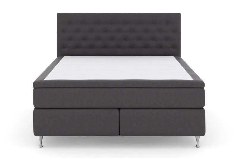 Select No 4 Kontinentalsäng 210x210 Medium, Mörkgrå/Silver