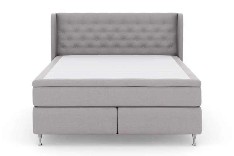 Select No 5 Komplett Sängpaket 160x200 Medium Latex, Ljusgrå/Silver