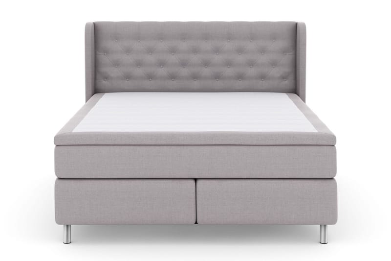 Select No 5 Komplett Sängpaket 180x200 Fast Watergel, Ljusgrå/Metall