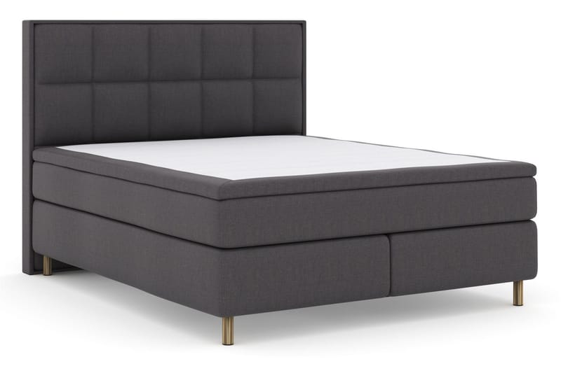 Select No 5 Komplett Sängpaket 210x210 Fast Watergel - Mörkgrå/Koppar - Products - Möbler - Säng - Kontinentalsäng