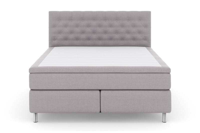 Select No 5 Kontinentalsäng 180x200 Medium Watergel, Ljusgrå/Metall