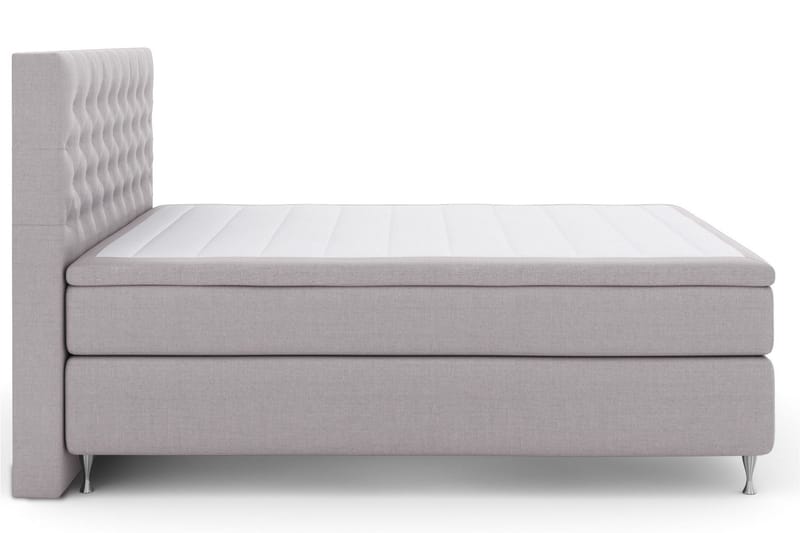 Select No 5 Kontinentalsäng 210x210 Fast Watergel - Ljusgrå/Silver - Products - Möbler - Säng - Kontinentalsäng