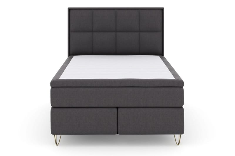 Select No 6 Komplett Sängpaket 140x200 Fast Watergel - Mörkgrå/Metall V-form - Products - Möbler - Säng - Kontinentalsäng