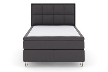 Select No 6 Komplett Sängpaket 140x200 Fast/Medium Watergel - Mörkgrå/Metall V-form - Products - Möbler - Säng - Kontinentalsäng