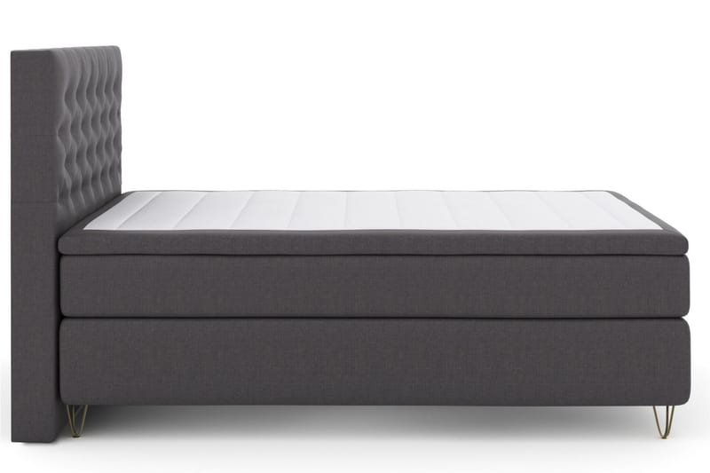 Select No 6 Komplett Sängpaket 140x200 F/M Memory/Pocket - Mörkgrå/Metall V-form - Products - Möbler - Säng - Kontinentalsäng