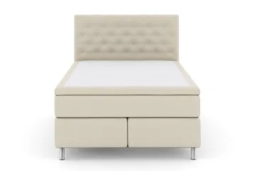 Select No 6 Kontinentalsäng 140x200 Fast/Medium Latex/Memory - Beige/Metall - Products - Möbler - Säng - Kontinentalsäng
