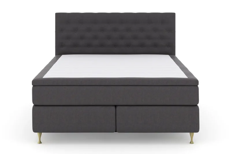 Select No 6 Kontinentalsäng 180x200 Fast/Medium Watergel - Mörkgrå/Guld - Products - Möbler - Säng - Kontinentalsäng