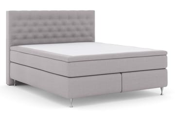 Select No 6 Kontinentalsäng 210x210 Fast Watergel - Ljusgrå/Silver - Products - Möbler - Säng - Kontinentalsäng