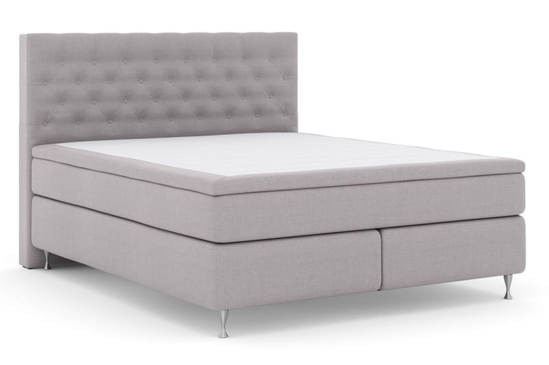 Select No 6 Kontinentalsäng 210x210 Fast Watergel - Ljusgrå/Silver - Products - Möbler - Säng - Kontinentalsäng