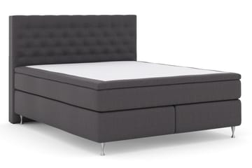 Select No 6 Kontinentalsäng 210x210 Fast Watergel - Mörkgrå/Silver - Products - Möbler - Säng - Kontinentalsäng