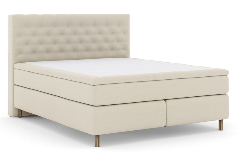 Select No 6 Kontinentalsäng 210x210 Fast/Medium Latex/Memory - Beige/Koppar - Products - Möbler - Säng - Kontinentalsäng