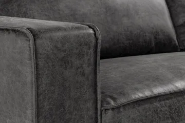 Akron 3-sits Soffa Bondedläder - Mörkgrå - Products - Möbler - Soffa - Skinnsoffa