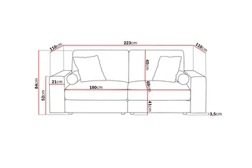 Arken Lyx 3-sits Djup Sammetssoffa - Beige - Products - Möbler - Soffa - 3 sits soffa