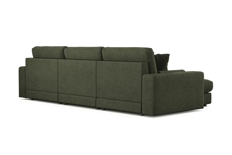 Arken Lyx 5-sits Vändbar L-formad Djup Divansoffa i Tyg - Grön - Products - Möbler - Soffa - Divansoffa & schäslongsoffa