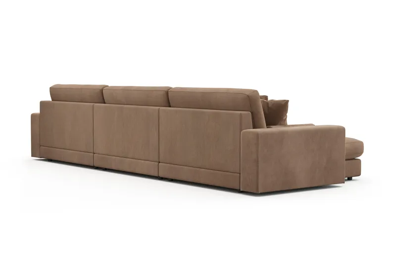Arken Lyx 6-sits Vändbar L-formad Djup Divansoffa i Manchester - Brun - Products - Möbler - Soffa - Divansoffa & schäslongsoffa