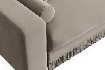 Arken Lyx 6-sits Vändbar L-formad Djup Divansoffa i Sammet - Beige - Products - Möbler - Soffa - Sammetssoffa