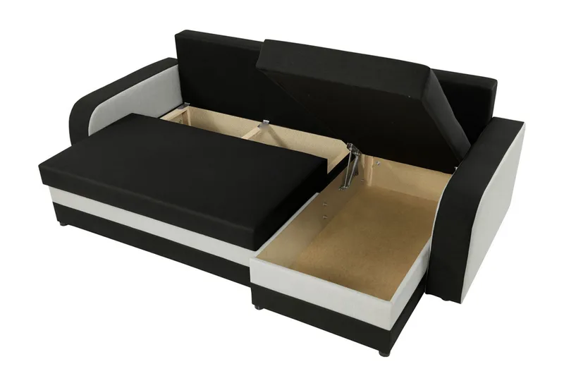 Alvared 3-sits Hörnbäddsoffa Universal - Grå/Vit - Products - Möbler - Soffa - Bäddsoffa - Bäddsoffa divan