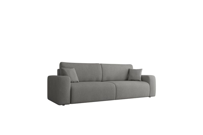 Barile Bäddsoffa 3-sits i Plysch - Grå - Products - Möbler - Soffa - Bäddsoffa - 3 sits bäddsoffa
