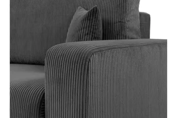 Barile Bäddsoffa 3-sits i Plysch - Grå - Products - M öbler - Soffa - Bäddsoffa - 3 sits bäddsoffa