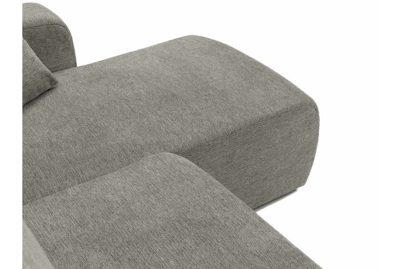 Barile Bäddsoffa Dubbeldivan 4-sits i Plysch - Grå - Products - Möbler - Soffa - Bäddsoffa - U bäddsoffa