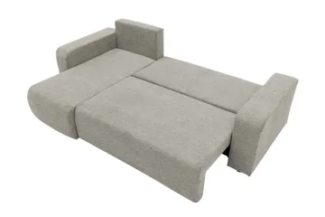 Barile Bäddsoffa med Divan 3-sits i Plysch - Beige - Products - Möbler - Soffa - Bäddsoffa - Bäddsoffa divan