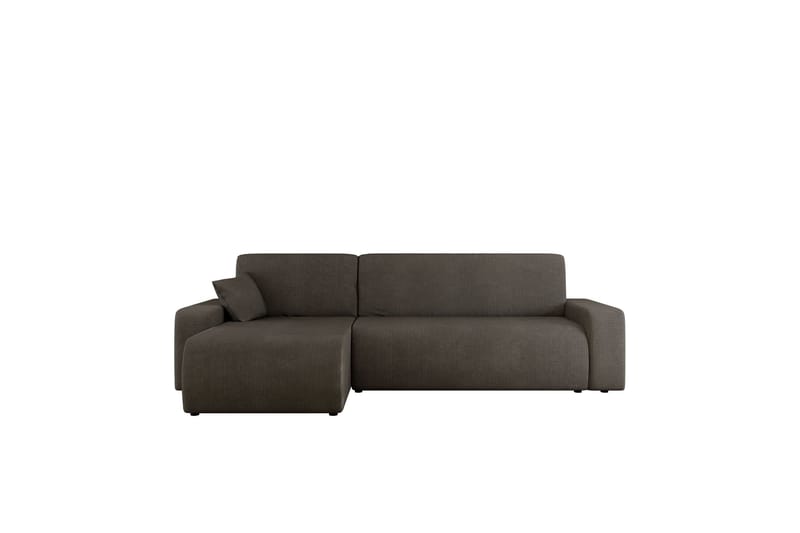 Barile Bäddsoffa med Divan 3-sits i Plysch, Grå