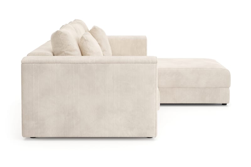 Bergen Djup 3-sits Bäddsoffa med vändbar divan och förvaring - Beige - Products - Möbler - Soffa - Bäddsoffa - Bäddsoffa divan