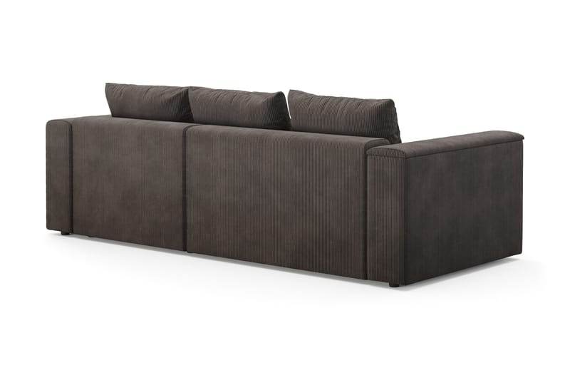 Bergen Djup 3-sits Bäddsoffa med vändbar divan och förvaring - Brown - Products - Möbler - Soffa - Bäddsoffa - Bäddsoffa divan