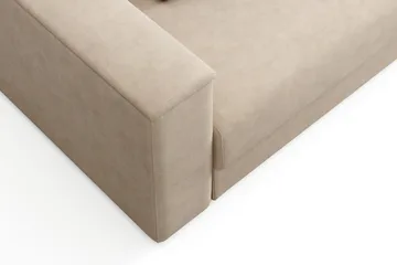 Bergen Extra djup Framåtbäddad 3-sits Bäddsoffa med Bäddmadrass i Latex och Tvättbar klädsel - Brun Tyg - Products - Möbler - Soffa - Bäddsoffa - 3 sits bäddsoffa