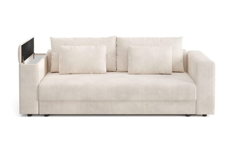 Bergen Extra djup Framåtbäddad 3-sits Bäddsoffa med Bäddmadrass i Memoryskum och Tvättbar klädsel - Beige Manchester - Products - Möbler - Soffa - Bäddsoffa - 3 sits bäddsoffa
