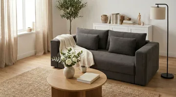 Bergen Extra djup Framåtbäddad 3-sits Bäddsoffa med Bäddmadrass i Polyesterskum Vändbar Sommar- & Vintersida och Tvättbar klädsel - Brun Manchester - Products - Möbler - Soffa - Bäddsoffa - 3 sits bäddsoffa